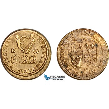 AJ179, Ireland & Portugal, George II, 1751 Monetary Weight for 1 Moidore (6D 22G), (10.75g), EF