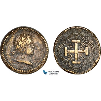 AJ187, France & Portugal, Louis XIV, Monetary Weight for Double Louis D’or, (13.15g), VF