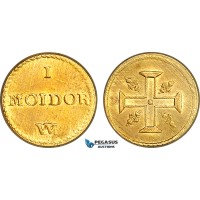 AJ193, Portugal & Brazil, Monetary Weight for 1 Moidor (4000 Reis), 27 Shillings, Cf. 1430, (10.73g), UNC