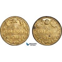 AJ194, Portugal & Brazil, Monetary Weight for 1 Moidore (4000 Reis), 27 Shillings, Cf. 1619, (10.71g), EF-UNC