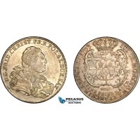 AJ210, Germany, Saxony, Frederick Christian, Taler 1763 IFoF, Leipzig Mint, Silver, Dav-2677, Toned, VF-EF