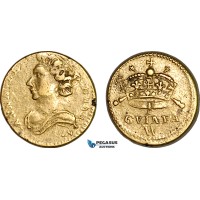 AJ366, Great Britain & Ireland, Anna, Monetary Weight for 1/2 Guinea, Cf. W1404 (4.15g) VF-EF