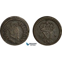AJ374, England, James I, Monetary Weight for 1/2 Unite, 11 Shillings (4.90g) VF+