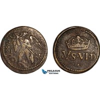 AJ376, England, James I, Monetary Weight for 1/2 Angel (2.16g)	VF