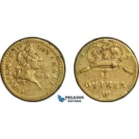 AJ639, England & Netherlands, William III, Monetary Weight for 1 Guinea, Cf. W1163 (8.23g), VF+