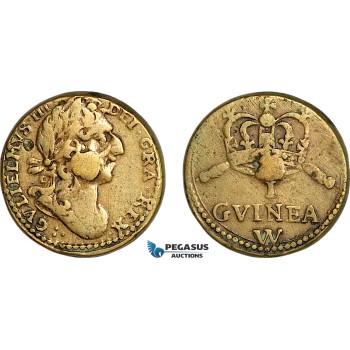 AJ648, England & Netherlands, William III, Monetary Weight for 1 Guinea, Cf. W1185 (8.30g), VF