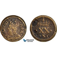 AJ660, England & Ireland, Charles I, Monetary Weight for 1 Unite (8.58g), VF-