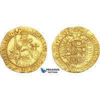 A9-055, Belgium, Brabant, Charles V. of Spain, Real d'or ND (1546–1556), Antwerp/Anvers Mint, Gold (5.30g) Fr- 56, Delm- 97, Lustrous EF, Ex. Schulman 1931