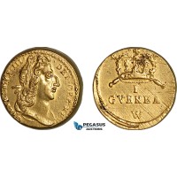 AJ807, England & Netherlands, William III, Monetary Weight for 1 Guinea (8.32g), EF-UNC