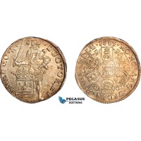 AJ824, Netherlands, Zeeland, 30 Stuivers 1683, Silver, Middelburg Mint, Toned XF