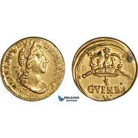 AJ896, England & Netherlands, William III, Monetary Weight for 1/2 Guinea, Cf. W1229 (4.15g), EF