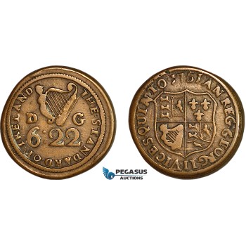 AJ912, Ireland & Portugal, George II, 1751 Monetary Weight for 1 Moidore (6D 22G), Cf. 2730A (10.56g), VF