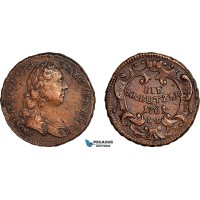 A7-049, Austria, Franz I, 1 Kreuzer 1761 NB, Nagybanya Mint, Her. 647, Conditionally Rare! VF-EF