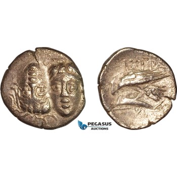 AK375, Greece, Moesia, Istros, AR Drachm (4.20g) Eagle & Dolphin, VF