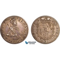 AK377, Austria, Archduke Ferdinand, Taler ND (1564-95) Hall Mint, Silver (28.38g), Dav-8094, Toned VF-XF