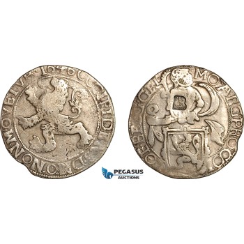 A10-455, Poland, Jozef Potocki, Gelderland Leeuwendaalder (Lion Daalder) 1646, Silver, (27.17g), Delm 825, Obv. with Potocki Countermark, B(Bracław- Place of punctuation!), 2-4 (Value in groszy), Monogram of JP(Jozef Potocki), Boiko-Gagarin 12, Old toning