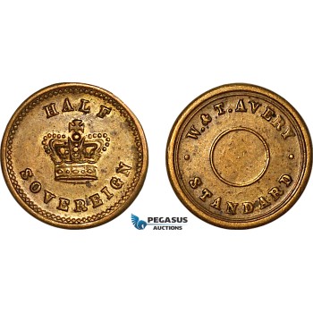 AK929, Great Britain, Victoria, Monetary Weight for 1/2 Sovereign (3.96g), EF-UNC