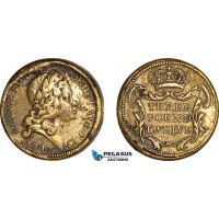 AK930, Portugal & Brazil, John V, 1747 Monetary Weight for 12800 Reis, Three Pound Twelve (28.52g), VF+
