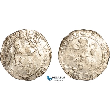 AK961, Netherlands, Holland, Lion Daalder (Taler) 1649, Silver, Scratched, AU