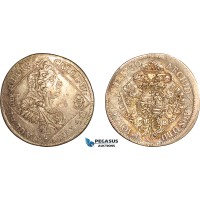 AK993, Hungary, Karl VI, 1/4 Taler 1730 NB, Nagybanya Mint, Silver, XF