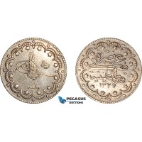 AL011, Turkey (Ottoman Empire), Mehmed V, 10 Kurush AH1327//2, Silver, Cleaned, XF