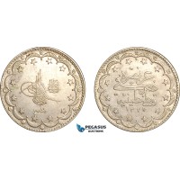 AL012, Turkey (Ottoman Empire), Mehmed V, 20 Kurush AH1327//10, Silver, Cleaned, AU-UNC