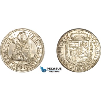 A11-006, Austria, Ferdinand II, Taler ND (1564-95), Hall Mint, Silver (28.60g), Dav-8097, Blast white, AU