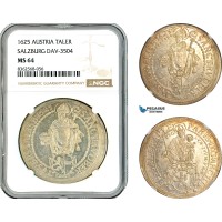 A11-051, Austria, Salzburg, Paris Von Lodron, Taler 1625, Silver, Dav-3504, Light amber toning, NGC MS64, Rare as such!