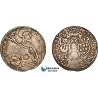 A11-681, Transylvania (Siebenbürgen), Michael Apafi, 12 Denar 1673, Kronstadt (Brasov) Mint (2.99g), Silver, Resch-130, Old cabinet toning, Rare! XF