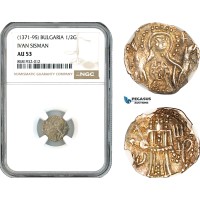 AL031, Bulgaria, Ivan Sisman, 1/2 Gros ND (1371-95) Silver, NGC AU53