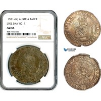 AL113, Austria, Ferdinand I, Taler ND (1521-64) Linz Mint, Silver, DAV-8014, NGC AU55