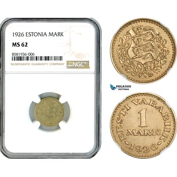 AL118, Estonia, 1 Mark 1926, NGC MS62