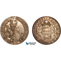 AL273, Transylvania (Siebenbürgen), Sigismund Bathory, Taler 1593/2, Nagybanya (Baia Mare) Mint, Silver (28.22g) Dav-8803, Toned, Much remaining luster! AU, Very Rare!