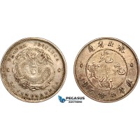 AL285, China, Hupeh, 10 Cents ND (1895-1907) Silver, L&M-185, Toned, AU