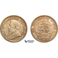 AL288, South Africa (ZAR) 2 1/2 Shillings 1895, Pretoria Mint, Silver, XF-AU
