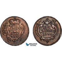 AL291, Transylvania, Maria Theresia, 1 Greschl 1765, Karlsburg (Alba Iulia) Mint, Cleaned, AU, Rare! 