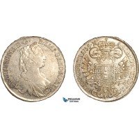 A12-034, Austria, Maria Theresia, 1/2 Taler 1755, Vienna Mint, Silver (14.02g), Her-620, Light toning, Much lustre! AU, Rare!