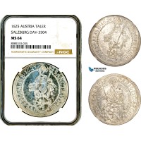 AL620, Austria, Salzburg, Paris von Lodron, Taler 1625, Dav-3504, Silver, NGC MS64