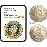 AL621, Austria, Salzburg, Paris von Lodron, Taler 1625, Dav-3504, Silver, NGC MS63