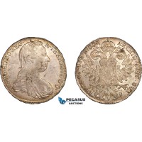 AL724, Austria, Maria Theresia, Taler 1780 AH GS, Karlsburg Mint (Transylvania), Silver (28.00g) Light scratches, AU-UNC