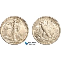 AL735, United States, Walking Liberty Half Dollar (50C) 1920, Philadelphia Mint, Silver, Lustrous! AU AL735, United States, Walking Liberty Half Dollar (50C) 1920, Philadelphia Mint, Silver, Lustrous! AU