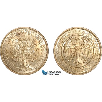 AL742, Germany, Weimar Republic, 5 Reichsmark 1927 A, Berlin Mint, Silver, Lightly cleaned, UNC