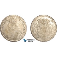 AL746, Croatia, Ragusa, Dubrovnik City, Taler 1762, Silver (28.3g) Lightly cleaned, XF-AU