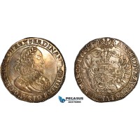 AL762, Hungary, Ferdinand III, Taler 1657 KB, Kremnitz Mint, Silver (28.5g) Much luster, lightly cleaned, AU-UNC