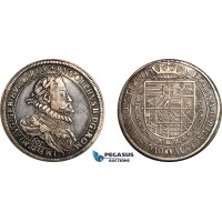 AL780, Austria, Rudolph II, Taler 1605, Hall Mint, Silver (28.3g), Dav-3005, Graffiti, dark toning! AU