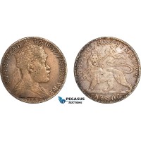 AL782, Ethiopia, Menelik II, 1 Birr EE 1895 (1903) A, Paris Mint, Silver, VF