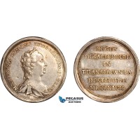 AL794, Transylvania, Maria Theresia, Silver Medal 1747 (6.60g) Improvement of the coinage system in Transylvania, XF-AU