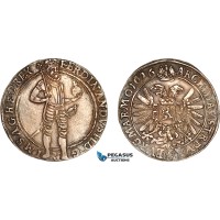 AL797, Austria, Bohemia, Ferdinand II, 1/2 Taler 1626, Kuttenberg Mint, Silver (14.31g), by Sebastian Hölzl, MzA 123, type 801, no records of past sale for this variant! Old cabinet toning, AU, Extremely Rare!