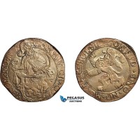 AL798, Italy, Corregio, Camillo D'Austria, Tallero da 70 Soldi (Imitation of a Dutch Leeuwendaalder),  1576 ( Struck between 1597-1605) Silver, (28.36g), Dav-8268, Old cabinet toning, Extremely Rare type and condition, AU-UNC