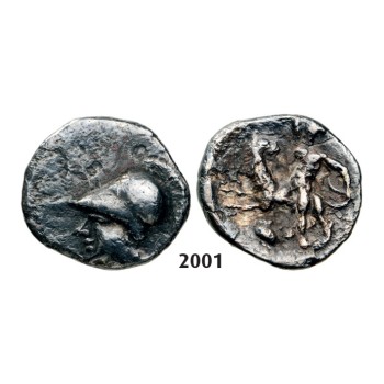 05.05.2013, Auction 2/2001. Ancient Greek, Calabria Tarentum, Obol, Silver (0.91g)